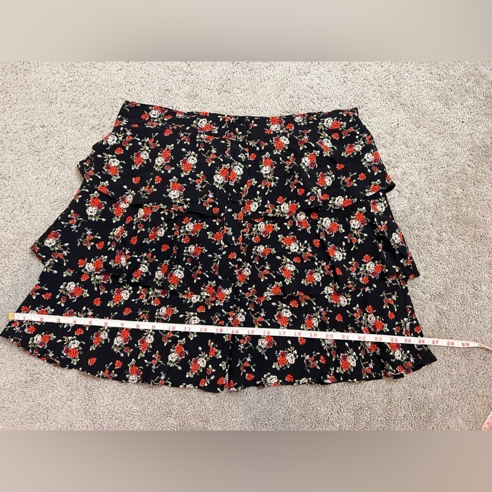 Zara PRINTED MINI SKIRT WITH RUFFLES - Picture 6 of 8